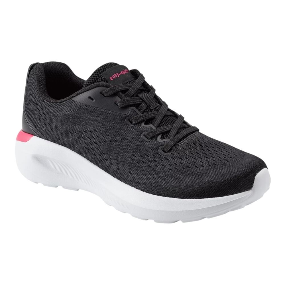 Easy Spirit Women's Starlene Lightweight Lace Up Sneakers Black Size 11